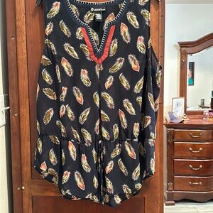 Sheer cinch waist top